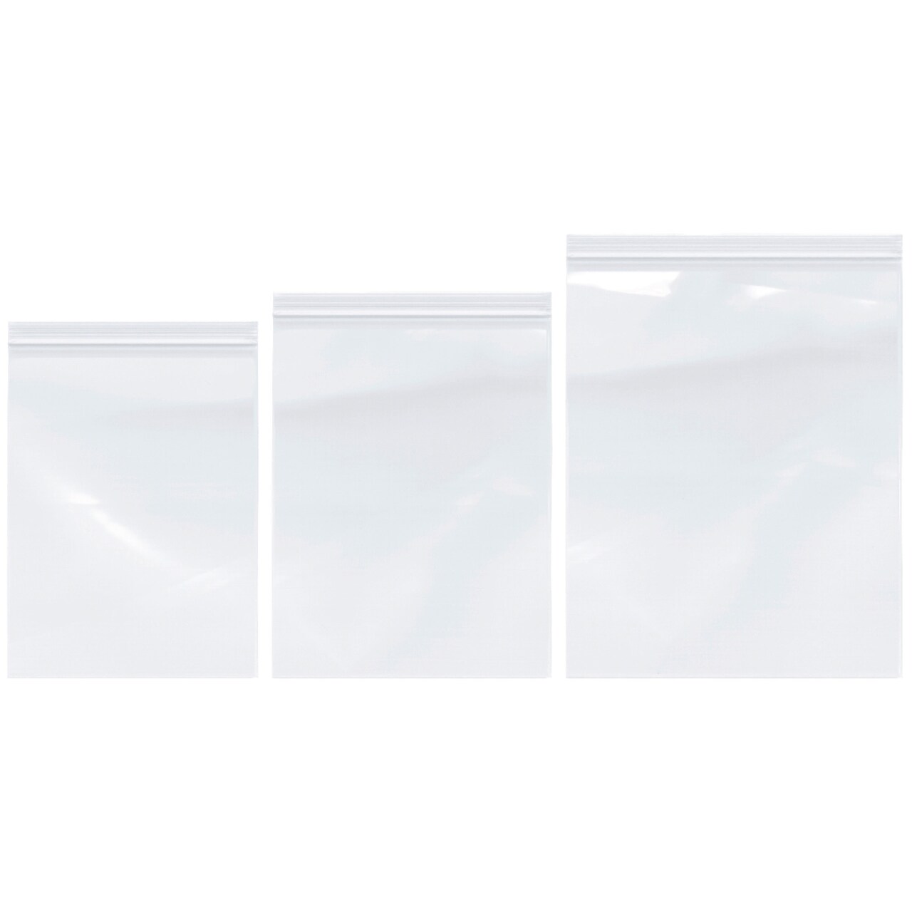 Plymor Heavy Duty Plastic Reclosable Zipper Bags, 4 Mil Variety Pack